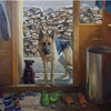 Елена Ильянкова . У раздачи. 2011. Холст, масло